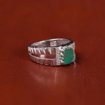 انگشتر زمرد مردانه کد 22277