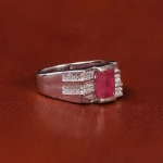 انگشتر یاقوت سرخ مردانه کد 22288