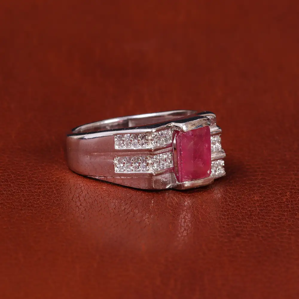 انگشتر یاقوت سرخ مردانه کد 22288