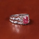 انگشتر یاقوت سرخ مردانه کد 22289