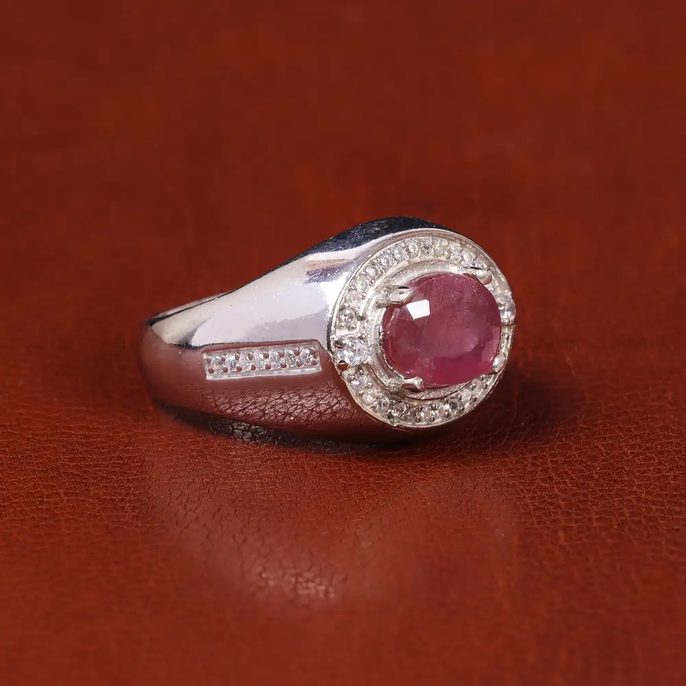 انگشتر یاقوت سرخ مردانه کد 22290