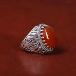 انگشتر عقیق یمن مردانه کد 22291