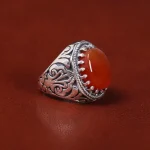 انگشتر عقیق یمن مردانه کد 22292