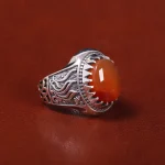 انگشتر عقیق یمن مردانه کد 22304