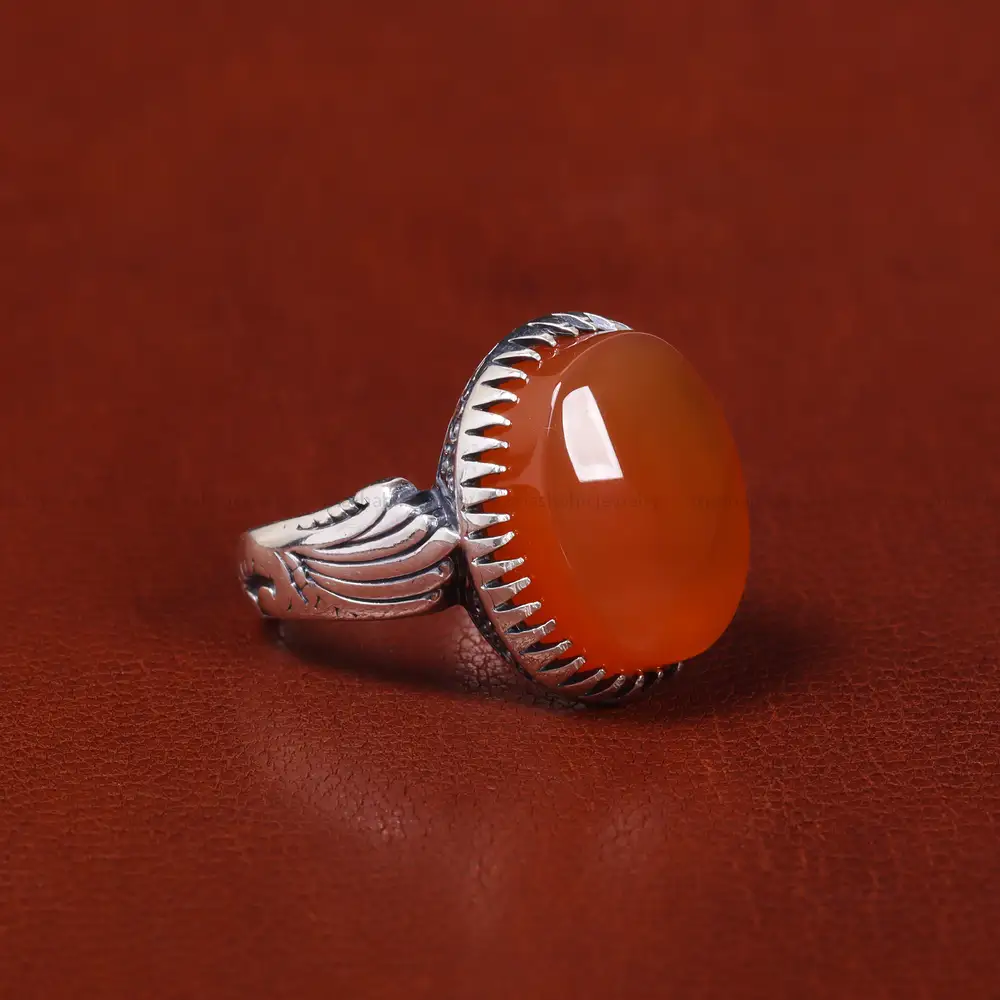 انگشتر عقیق یمن مردانه کد 22307