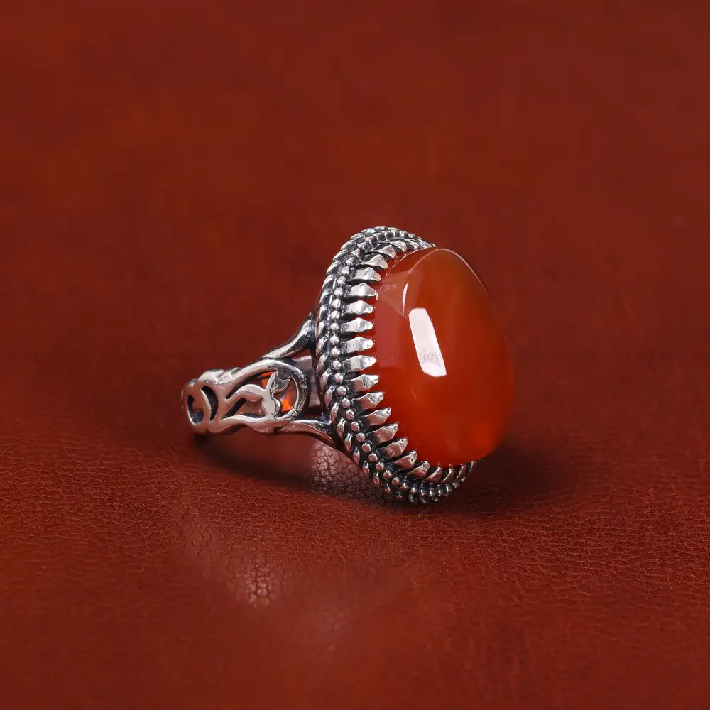 انگشتر عقیق یمن مردانه کد 22309