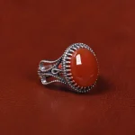 انگشتر عقیق یمن مردانه کد 22310