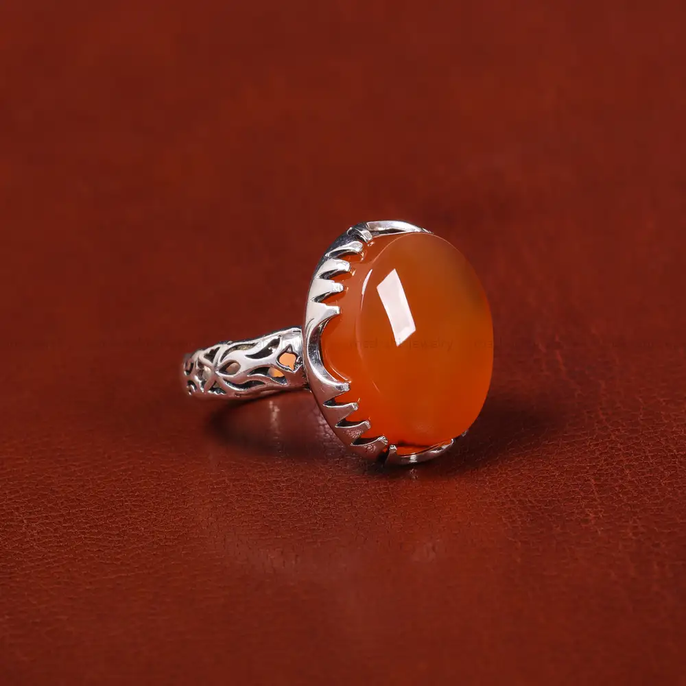 انگشتر عقیق یمن مردانه کد 22312