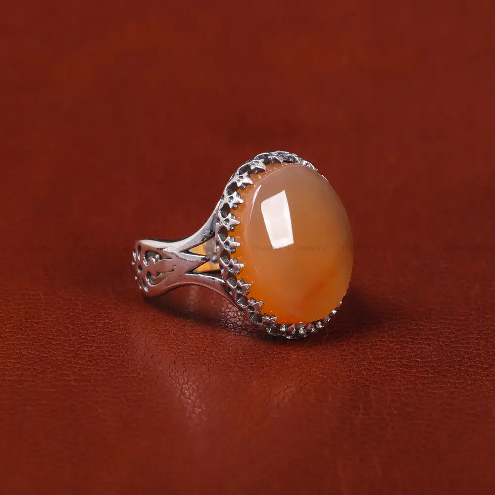 انگشتر عقیق یمن مردانه کد 22313