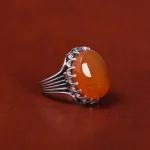 انگشتر عقیق یمن مردانه کد 22315