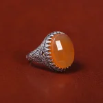 انگشتر عقیق یمن مردانه کد 22316