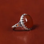 انگشتر عقیق یمن مردانه کد 22317