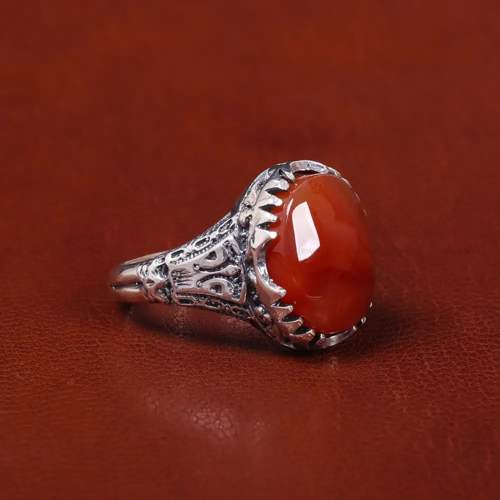 انگشتر عقیق یمن مردانه کد 22323