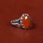 انگشتر عقیق یمن مردانه کد 22324