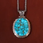 گردنبند فیروزه مردانه کد 22326