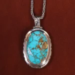 گردنبند فیروزه مردانه کد 22328