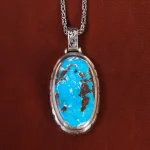 گردنبند فیروزه مردانه کد 22329