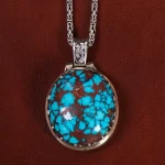 گردنبند فیروزه مردانه کد 22331