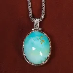 گردنبند فیروزه مردانه کد 22332