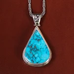 گردنبند فیروزه مردانه کد 22335