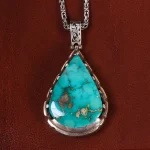 گردنبند فیروزه مردانه کد 22336