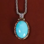 گردنبند فیروزه مردانه کد 22339