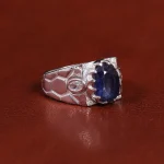 انگشتر یاقوت کبود مردانه کد 22342