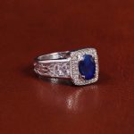 انگشتر یاقوت کبود مردانه کد 22345