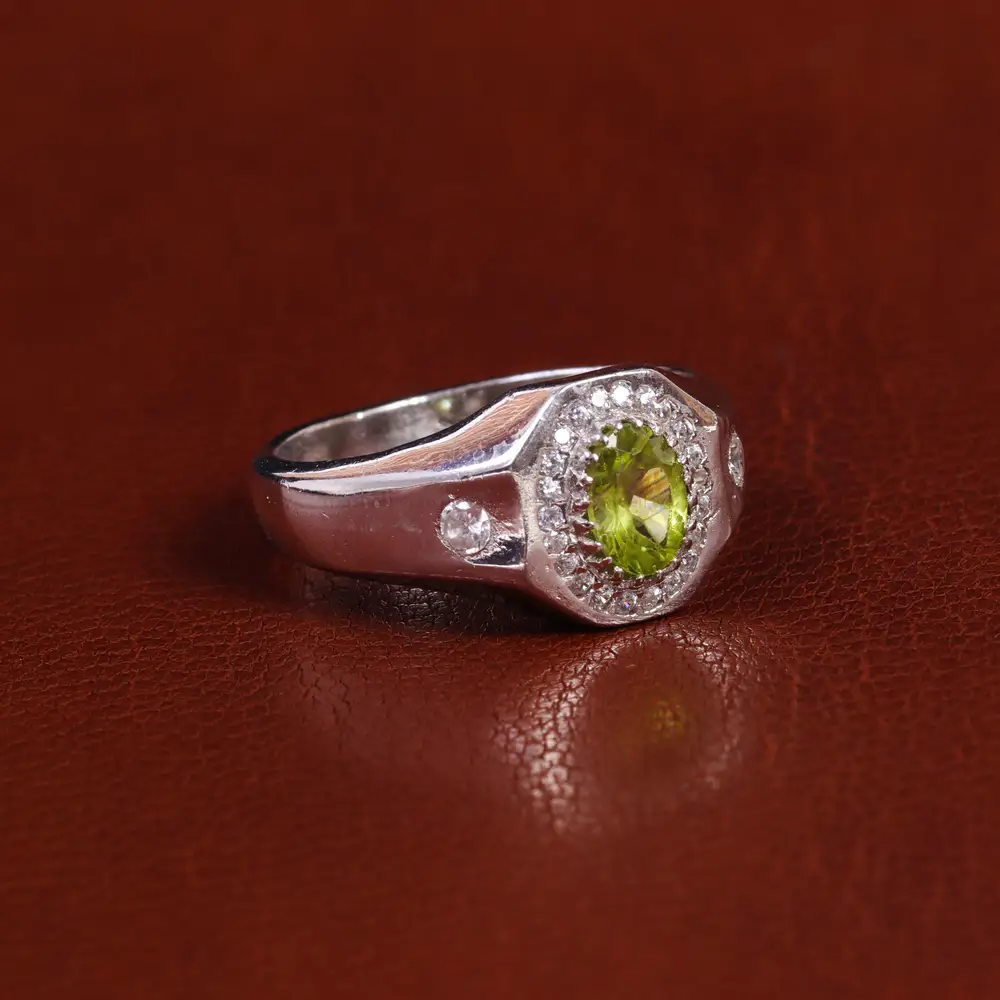 انگشتر زبرجد مردانه کد 22366