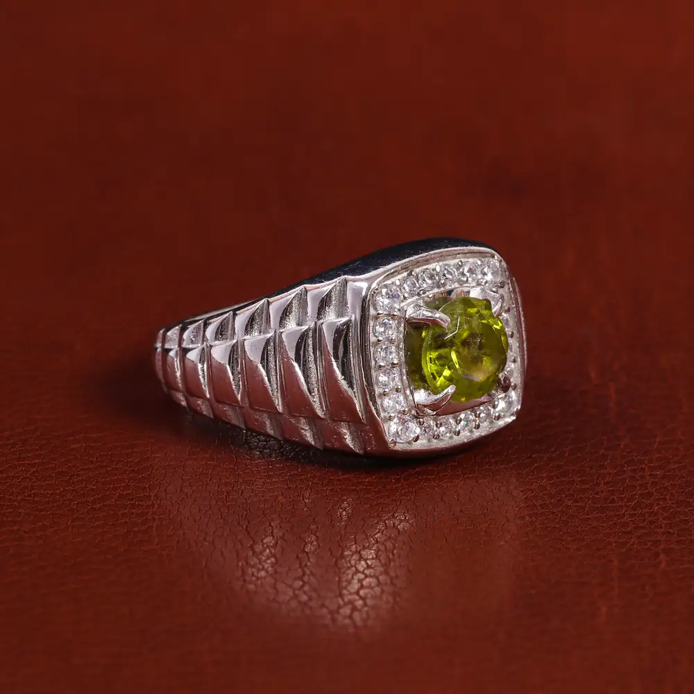 انگشتر زبرجد مردانه کد 22367