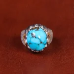 انگشتر فیروزه شجری مردانه کد 17243