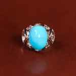 انگشتر فیروزه عجمی مردانه کد 17248
