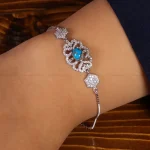 دستبند فیروزه زنانه کد 21777