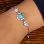 دستبند فیروزه زنانه کد 21779