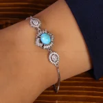 دستبند فیروزه زنانه کد 21793