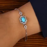 دستبند فیروزه زنانه کد 21794