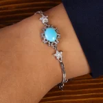 دستبند فیروزه زنانه کد 21795