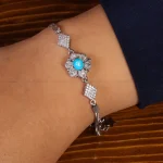 دستبند فیروزه زنانه کد 21799