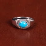 انگشتر فيروزه عجمی مردانه کد 21840