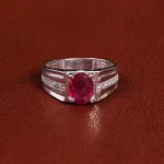 انگشتر یاقوت سرخ مردانه کد 21849