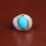 انگشتر فيروزه عجمی مردانه کد 21859