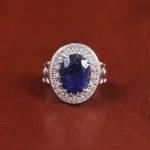 انگشتر یاقوت کبود مردانه کد 21885