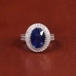 انگشتر یاقوت کبود مردانه کد 21886