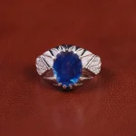 انگشتر یاقوت کبود مردانه کد 21887