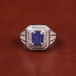 انگشتر یاقوت کبود مردانه کد 21891