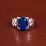 انگشتر یاقوت کبود مردانه کد 21894