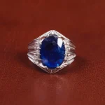 انگشتر یاقوت کبود مردانه کد 21897