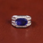 انگشتر یاقوت کبود مردانه کد 21898