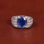 انگشتر یاقوت کبود مردانه کد 21899