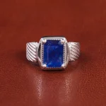 انگشتر یاقوت کبود مردانه کد 21900